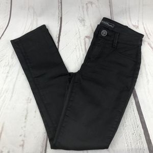 Guess Premium Metallic Straight Leg Mid Rise Jeans